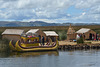 Peru, Uros' Islands, The Village with Reed Boat