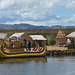 Peru, Uros' Islands, The Village with Reed Boat