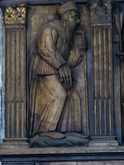 chesterfield church, derbs (17)old age on tomb of godfrey foljambe v + 1559, made c.1592