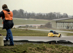 Thruxton 1984 - 8c Sidecar racing in the rain-Edit