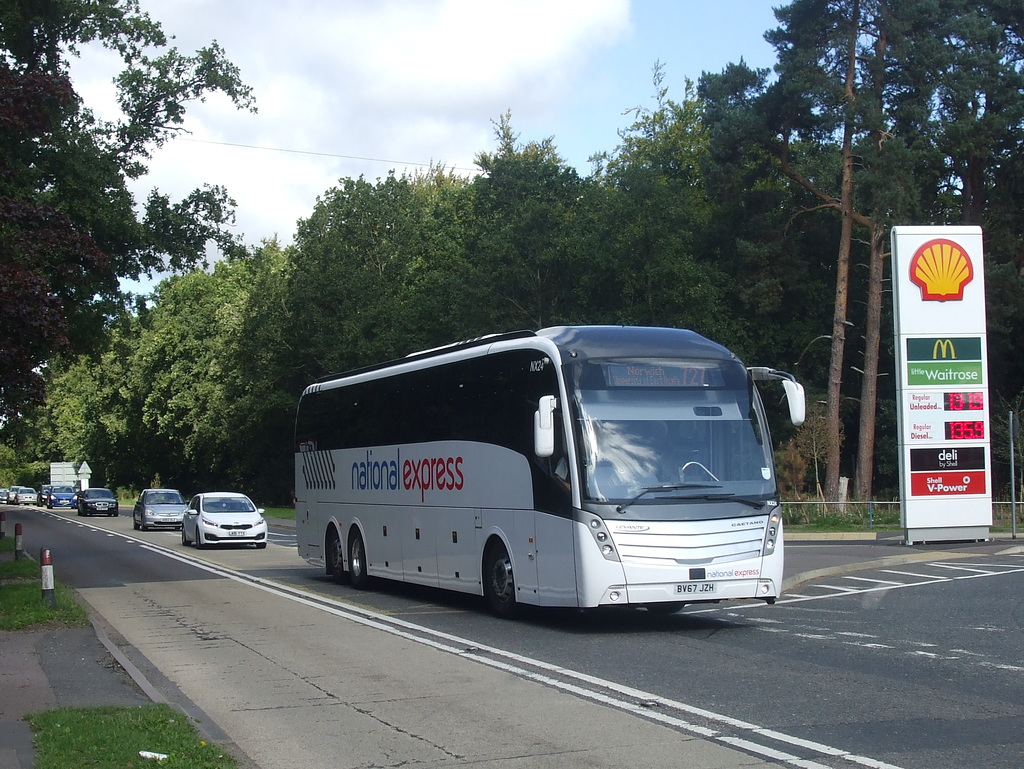 DSCF4449 Whippet Coaches (National Express contractor) NX24 (BV67 JZH) at Barton Mills - 25 Aug 2018