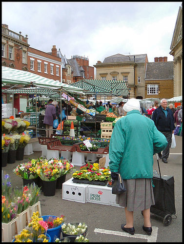 spring flower stall