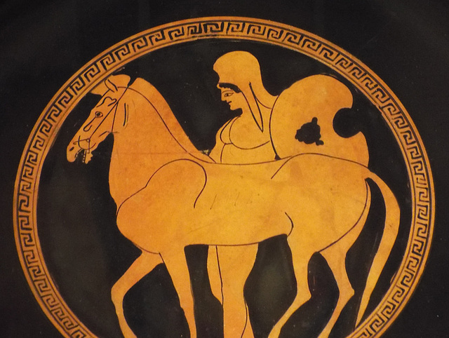 Detail of a Kylix Attributed to the Painter of Berlin 2268 in the Virginia Museum of Fine Arts, June 2018