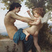 Detail of A Young Girl Defending Herself Against Eros by Bouguereau in the Getty Center, June 2016