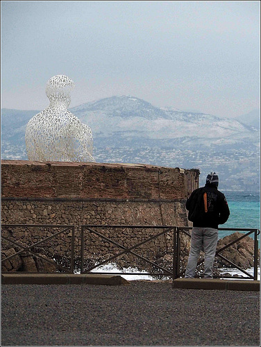 Le nomade, oeuvre de Jaume Plensa (2010)Antibes-mars2018