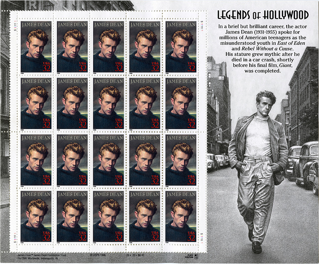 James Dean Stamp Sheet