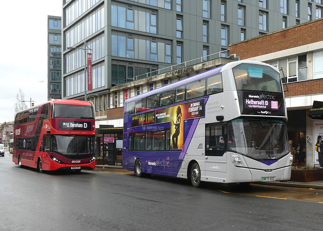 First Eastern Counties Buses in Norwich - 9 Feb 2024 (P1170403)