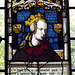 Bust of an Heiress Stained Glass in Coe Hall at Planting Fields, May 2012
