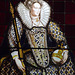 Detail of the Queen Elizabeth I Stained Glass in Coe Hall at Planting Fields, May 2012