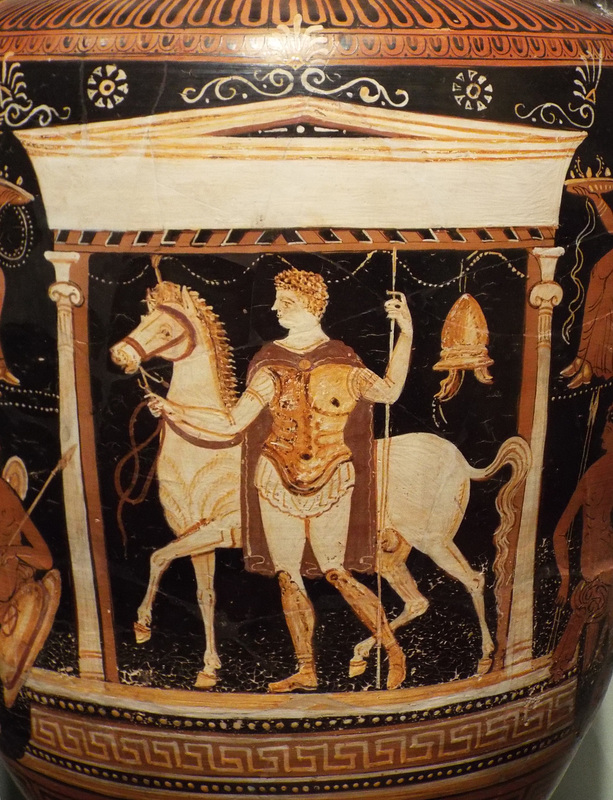 Detail of a South Italian Volute Krater Attributed to the VA Exhibition Painter in the Virginia Museum of Fine Arts, June 2018