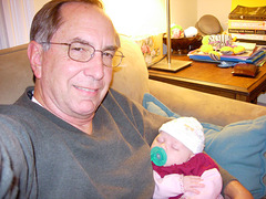 First meeting with first grandchild, Lydia