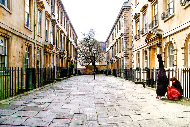 A Musician in Bath, Somerset