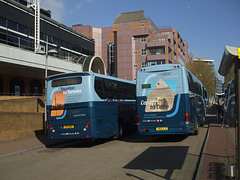 DSCF6706 First Berkshire 'Railair'  coaches in Reading - 5 Apr 2017