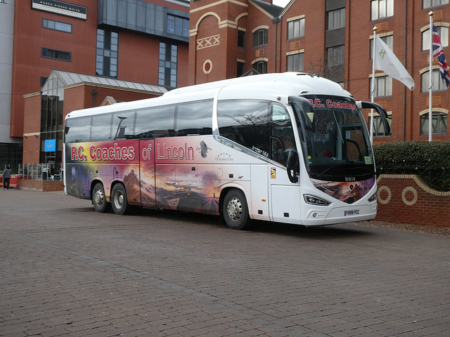 P.C. Coaches of Lincoln Y999 PCC (YN18 SWX) in Lincoln - 28 Feb 2023 (P1140534) P.C. Coaches of Lincoln Y999 PCC (YN18 SWX) in Lincoln - 28 Feb 2023 (P1140534)