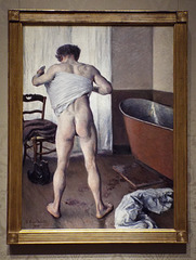 Man at his Bath by Caillebotte in the Boston Museum of Fine Arts, January 2018