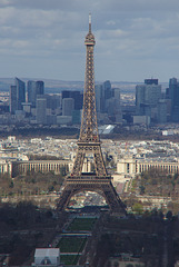 Eiffel tower, Champs de Mars, La Défense