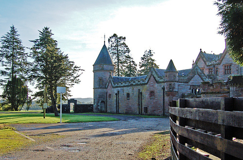 Hoddom Castle, Dumfriesshire, Scotland (main block demolished 1970s)