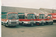 West Row Coach Services line-up - Sep 1990