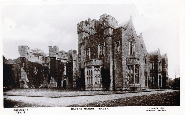 Bayons Manor, Lincolnshire (Demolished)