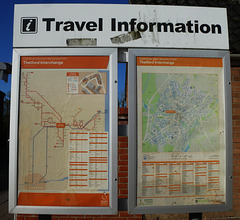 Thetford Bus Interchange info posters - 17 Apr 2025 (P1200819)