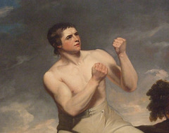 Detail of Richard Humphries, the Boxer by John Hoppner in the Metropolitan Museum of Art, August 2010