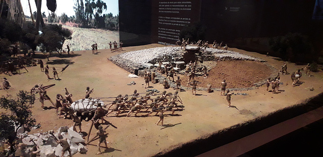 Construction of megalithic monuments.
