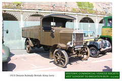 1915 Dennis Subsidy lorry WW1 HCVS Brighton 12 5 2024 off side