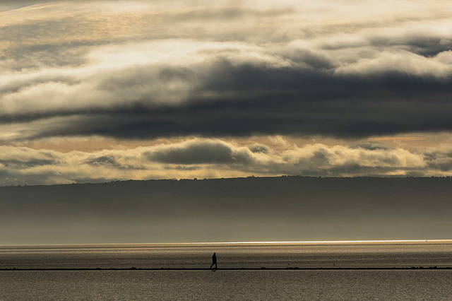 Walking the marine lake, West Kirby