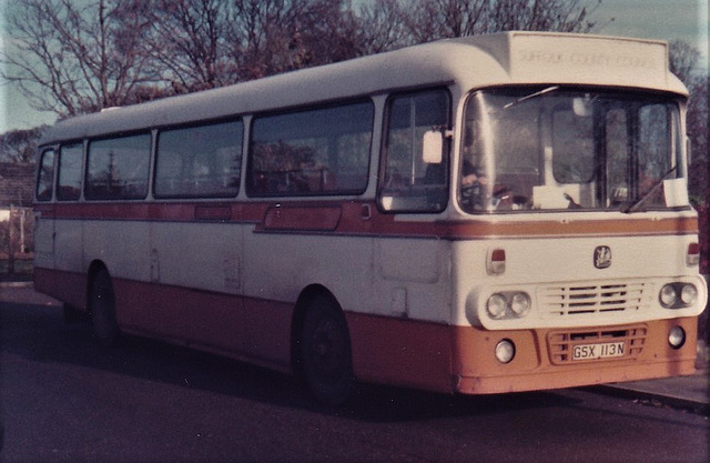 Suffolk County Council GSX 113N in Mildenhall - Nov 1984 (847-10)