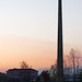 The old chimney at sunset