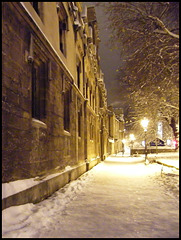 snowy night in St Giles snowy night in St Giles