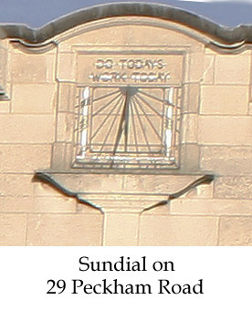 Sundial on 29 Peckham Road London SE5