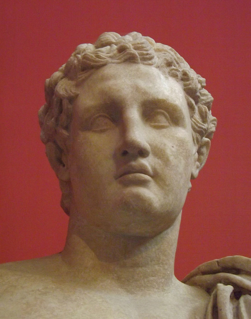 Detail of the Atalante Hermes in the National Archaeological Museum in Athens, May 2014