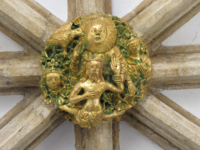 peterborough cathedral (32) c14 vaulting boss in west porch