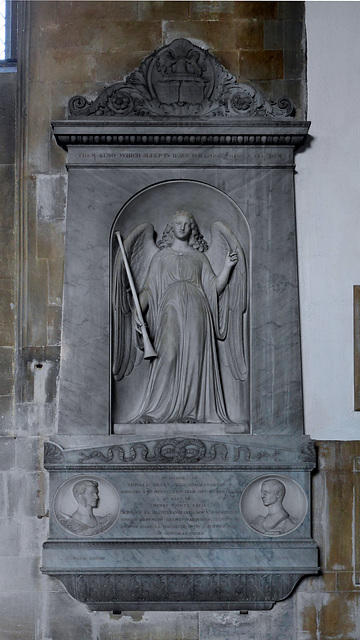 Stamford - St Martin - monument to sons of the 2nd Marquis of Exeter (d. 1858 and 1862) 2015-02-18