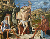 Detail of The Meditation on the Passion by Carpaccio in the Metropolitan Museum of Art, January 2022