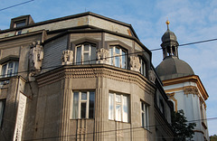 Diamant  House, Spalena Street, Facade, New Town, Prague