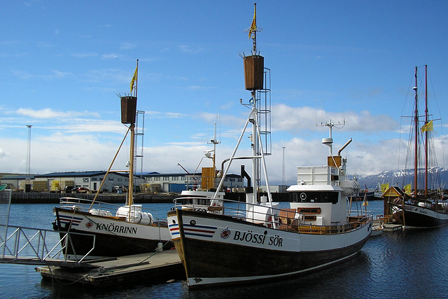 Boats In Husavik Harbour