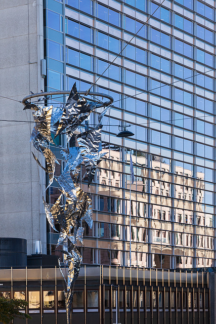 Oslo. St. Olavs Platz. Lichtfontäne