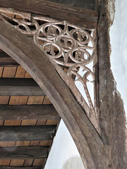 elham church, kent, c14 roof with c20 tracery by eden      (17)