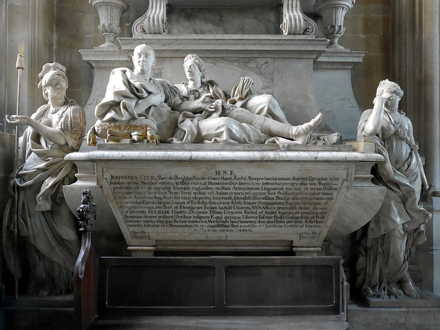 Stamford - St Martin - monument to John Cecil, 5th earl of Exeter (d. 1700) and his wife 2015-02-18
