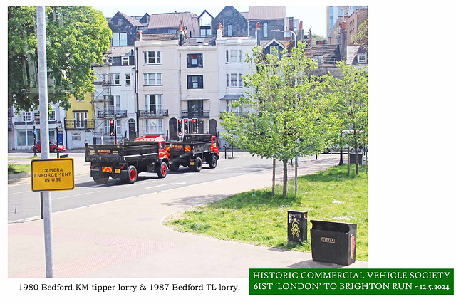 1980 Bedford KM & 1987 Bedford TL lorries HCVS Brighton 12 5 2024