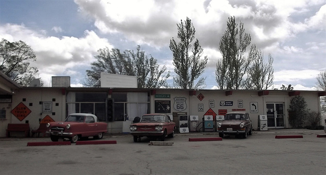 Route 66 old cars trio