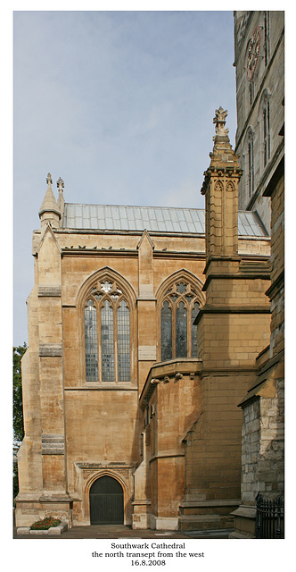 Southwark Cathedral north transept from the west 16 8 2008