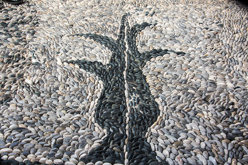 20151203 9593VRAw [GR] Mosaik, Altstadt, Lindos, Rhodos