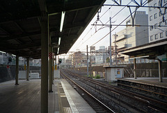 Late afternoon sun on the railway