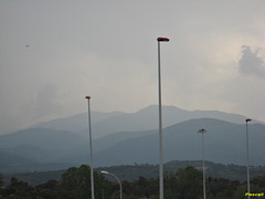 orage sur les Pyrénées à LA JONQUERA.