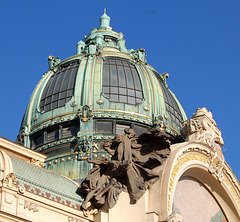 Dome of the, Municipal House, Náměstí Republiky, Prague