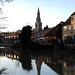 Stamford - looking across the River Welland from Water Street towards St Mary 2015-02-18