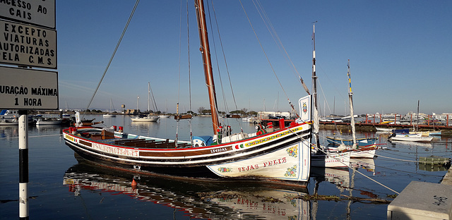 Traditional boat of Tagus estuary.